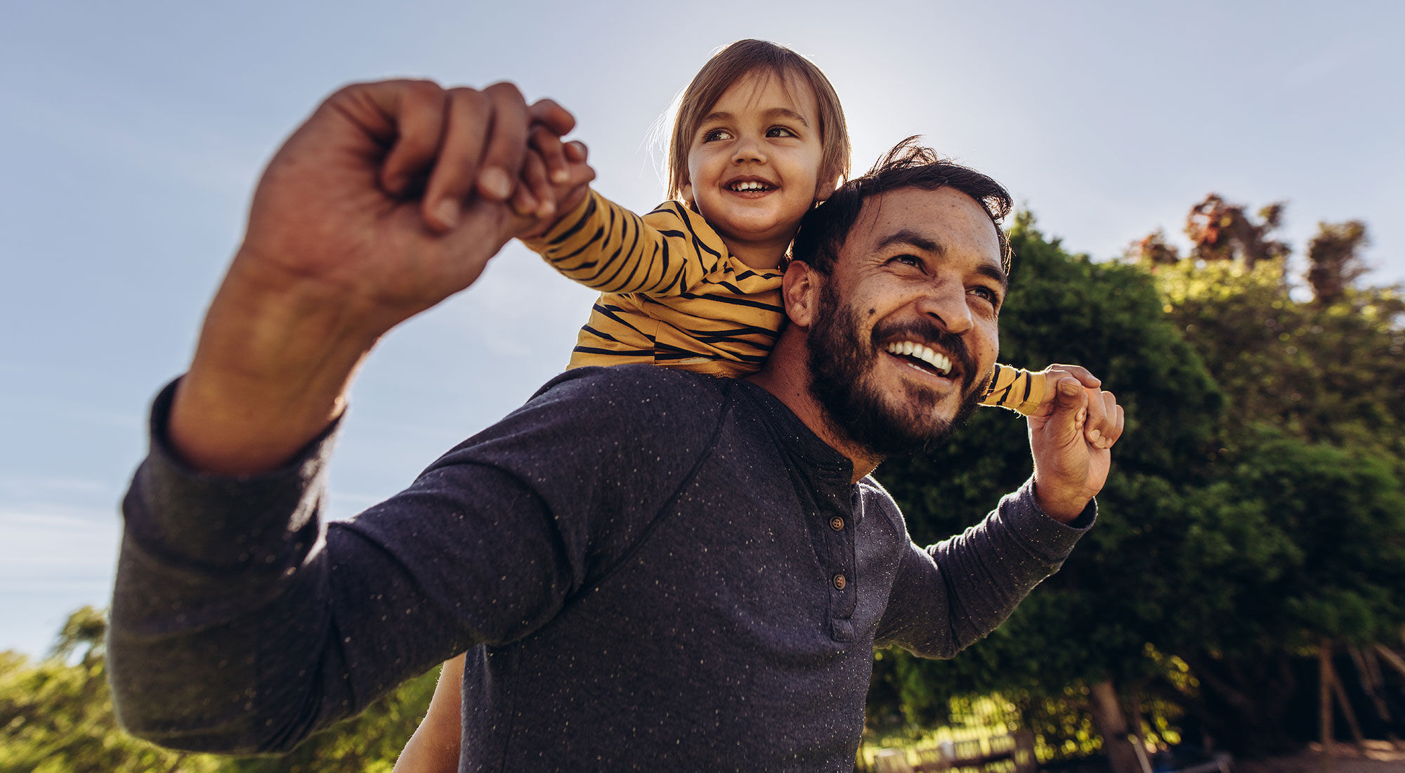 Parent and child enjoying outdoor time