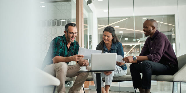 Couple working out finances for property investment